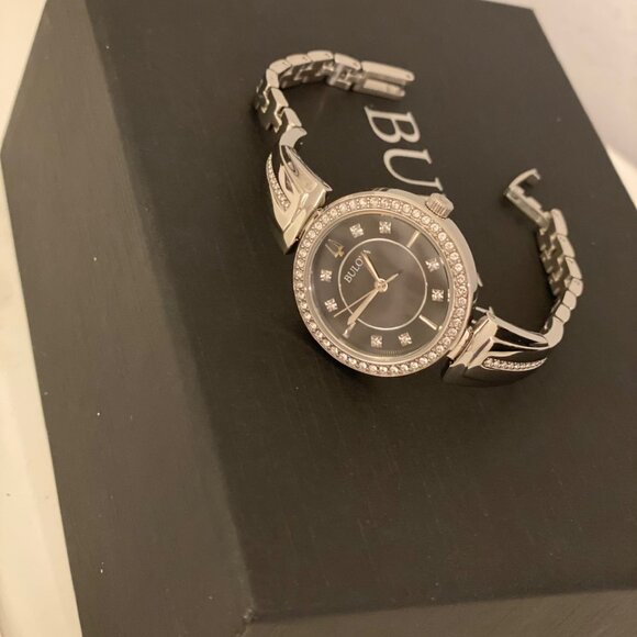 BULOVA Crystal Stainless Steel Watch from Bold at Heart Collection - New in Box! main image 4